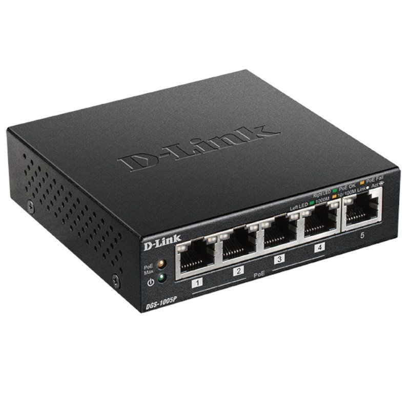 D-Link DGS-1005P Switch 5xGB 4xPoE