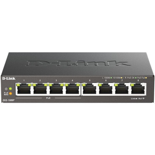 D-Link DGS-1008P Switch 8xGB 4xPoE