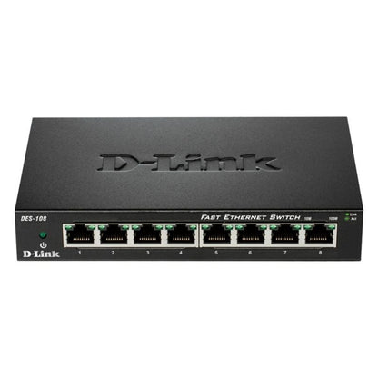Switch D-Link DES-108 8 Puertos
RJ-45 10/100