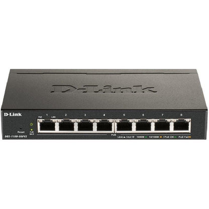D-Link DGS-1100-08PV2/E 8xGb PoE Switch (64W)