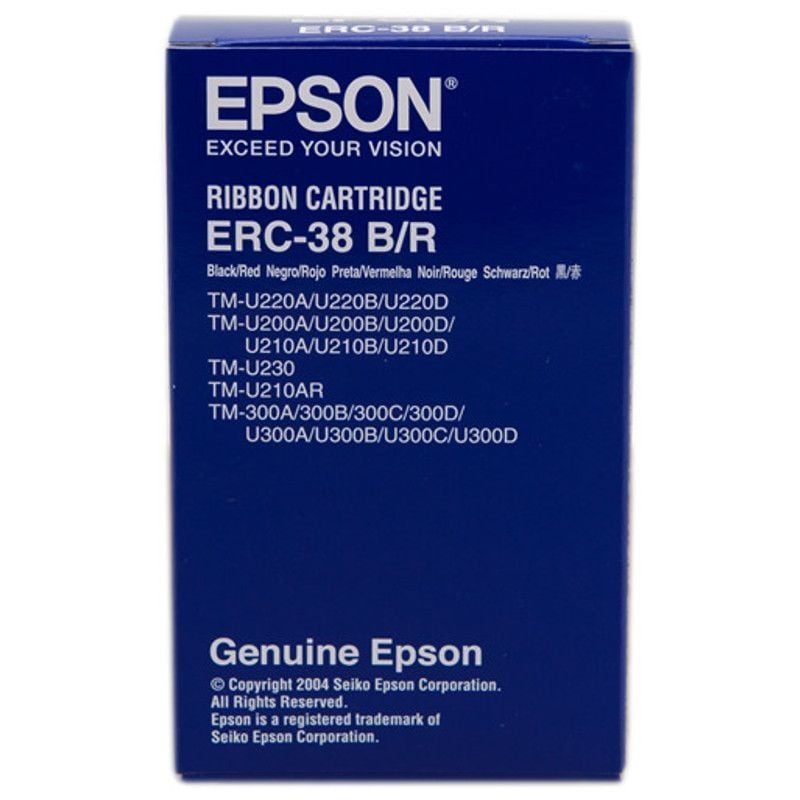 Cinta Nylon Epson ERC-38
Negro
Roja