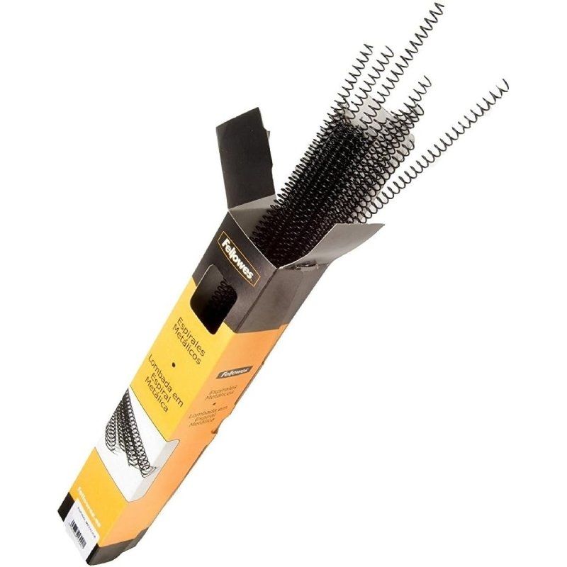 Espirales  Metálicas Fellowes 5110101
Hasta 40 A4
100 unidades
Negras