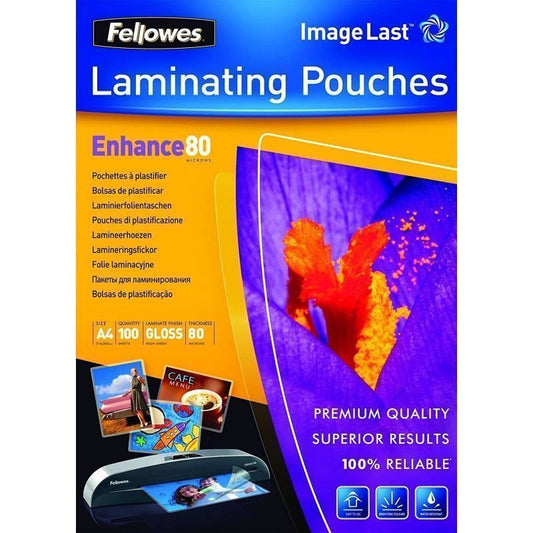 Fundas para Plastificar Fellowes 5306114
A4
80 Micras
100 unidades