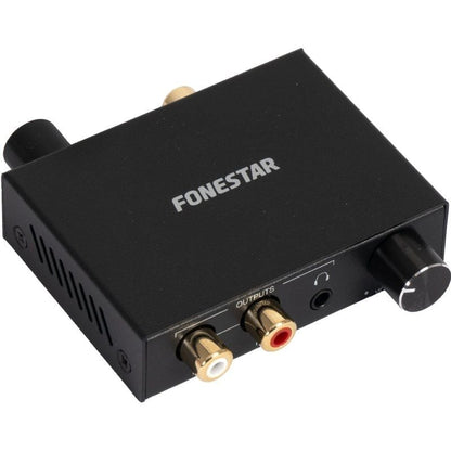 Convertidor de Audio Fonestar FO-42DAV
Entrada Toslink y RCA
Salida 2x RCA
1x Jack 3.5