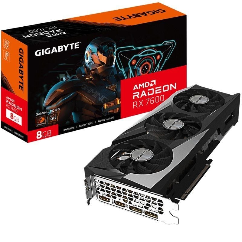 Tarjeta Gráfica Gigabyte Radeon RX 7600 Gaming OC
8GB GDDR6