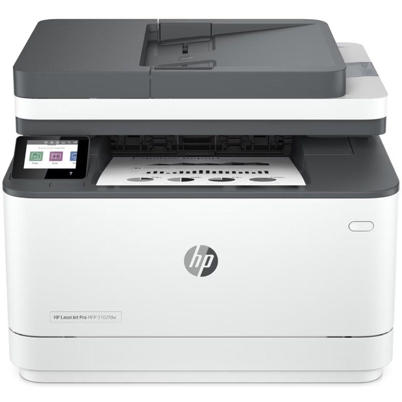 Multifunción Láser Monocromo HP Laserjet Pro 3102FDW WiFi
Fax
Dúplex
Blanca