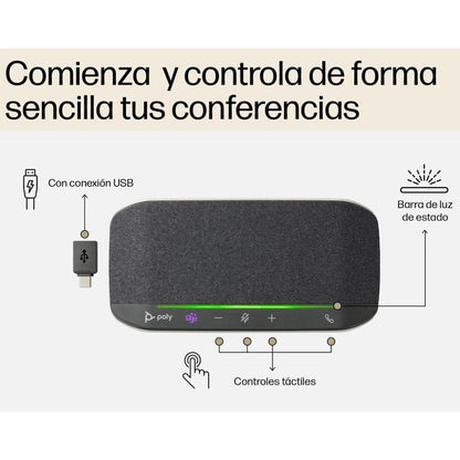 Altavoz Portátil para Conferencias Poly Sync 10 para Microsoft Teams
USB-Bluetooth
Negro