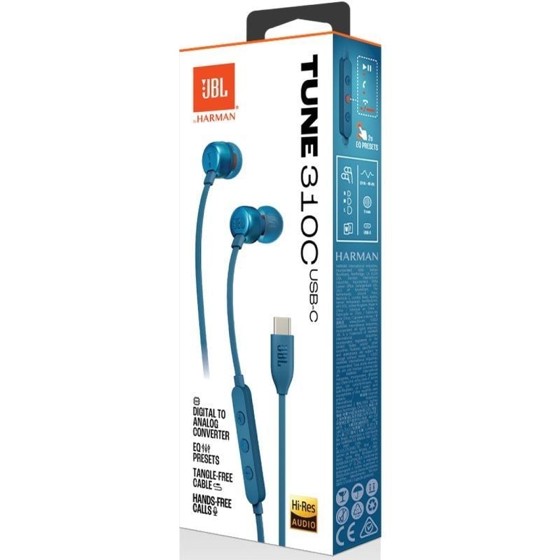 Auriculares Intrauditivos JBL Tune 310C
con Micrófono
Azules