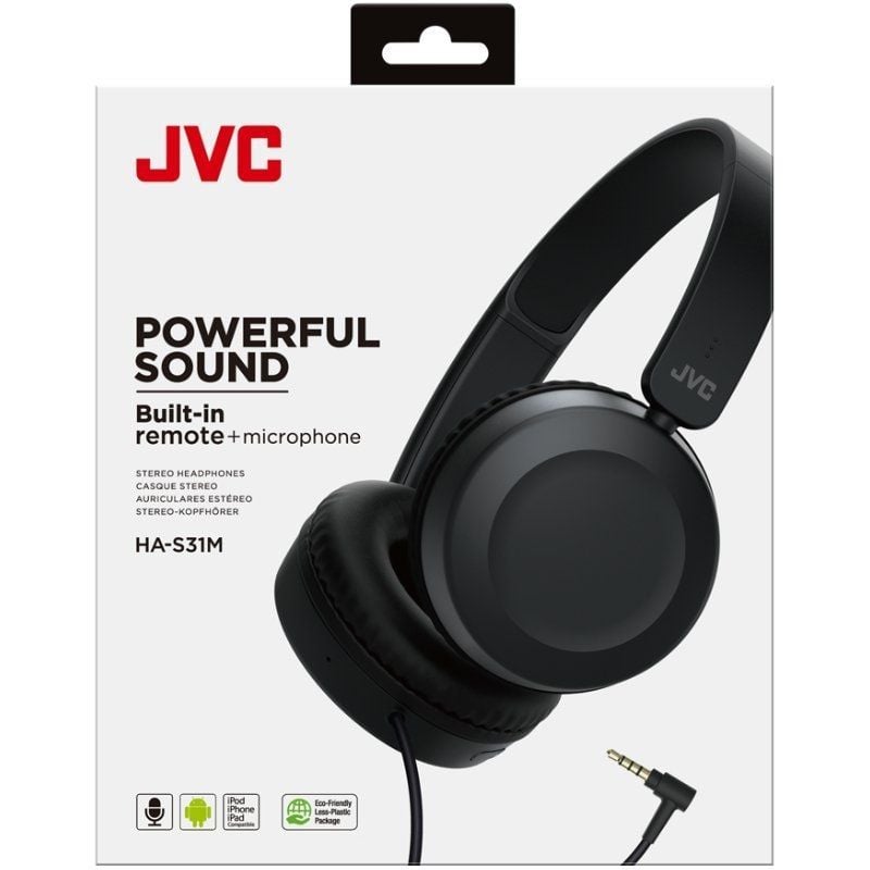 Auriculares JVC HA-S31M
con Micrófono
Jack 3.5
Negros