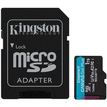 Tarjeta de Memoria Kingston CANVAS Go! Plus 1TB microSD XC con Adaptador
Clase 10
200MBs