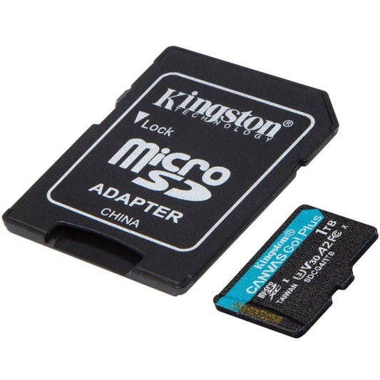 Tarjeta de Memoria Kingston CANVAS Go! Plus 1TB microSD XC con Adaptador
Clase 10
200MBs