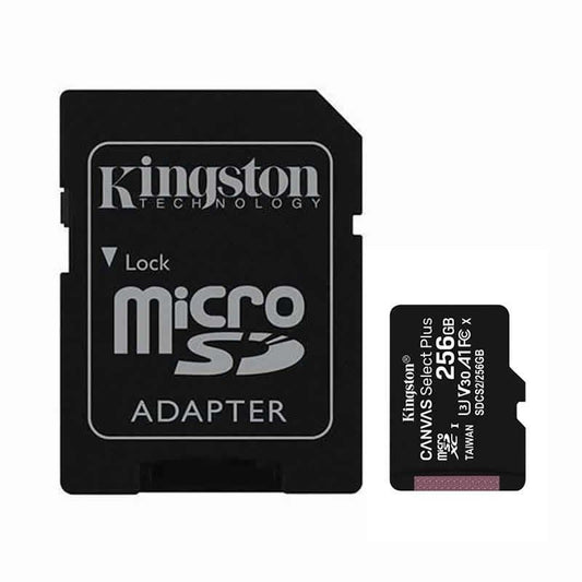 Tarjeta de Memoria Kingston CANVAS Select Plus 256GB microSD XC con Adaptador
Clase 10
100MBs