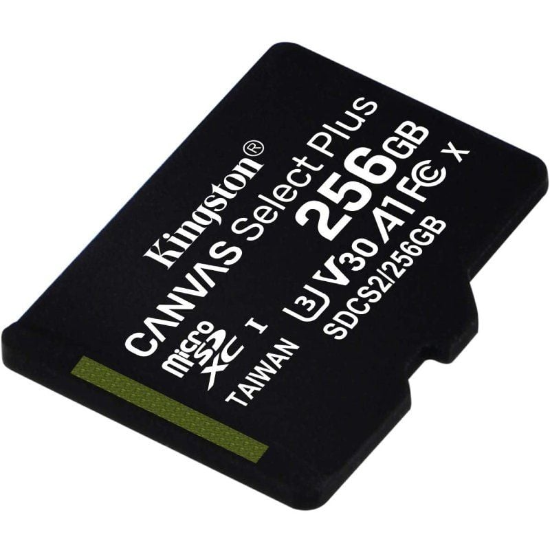 Tarjeta de Memoria Kingston CANVAS Select Plus 256GB microSD XC
Clase 10
100MBs