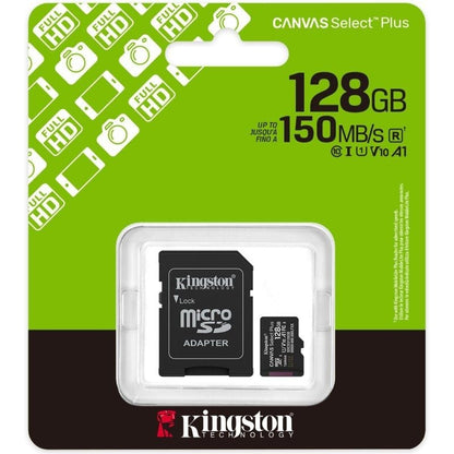 Kingston SDCS3/128GB microSD XC Gen3 150MB/s A1