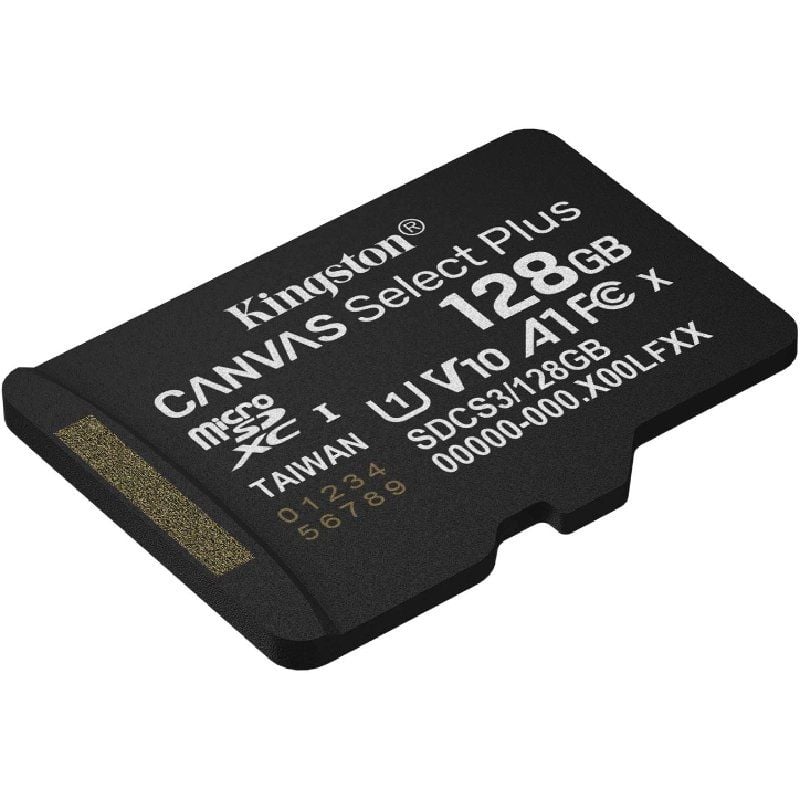 Tarjeta de Memoria Kingston CANVAS Select Plus 128GB microSD XC
Clase 10
150MBs