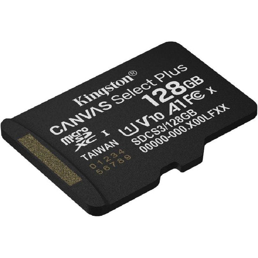Tarjeta de Memoria Kingston CANVAS Select Plus 128GB microSD XC
Clase 10
150MBs