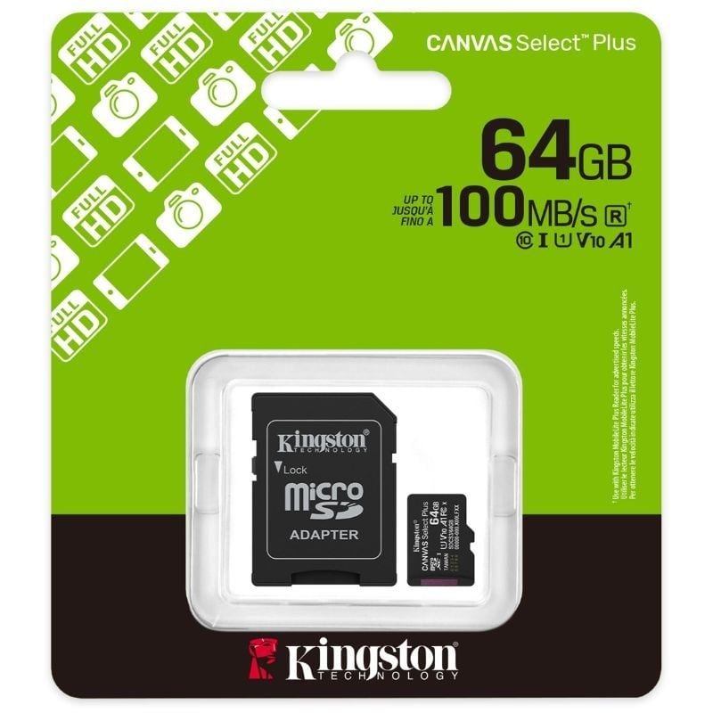 Kingston SDCS3/64GB microSDXC Gen3 150MB/s A1
