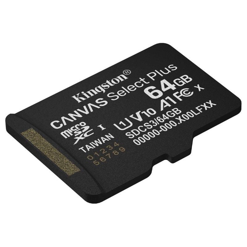 Tarjeta de Memoria Kingston CANVAS Select Plus 64GB microSD XC
Clase 10
100MBs