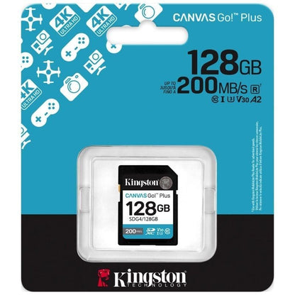 Tarjeta de Memoria Kingston CANVAS Go! Plus 128GB SD XC
Clase 10
200MBs