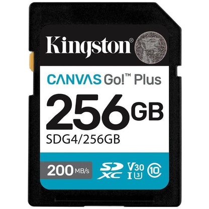 Tarjeta de Memoria Kingston CANVAS Go! Plus 256GB SD XC
Clase 10
200MBs