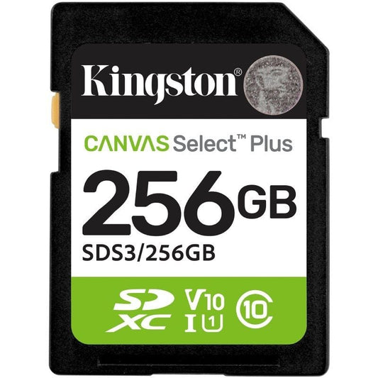 Tarjeta de Memoria Kingston CANVAS Select Plus 256GB SD XC
Clase 10
150MBs