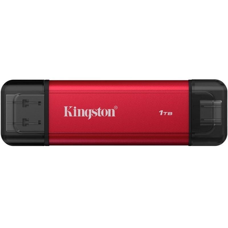 Disco Externo SSD Kingston Dual Portable SSD 1TB
USB Tipo-C y USB 3.2
Rojo