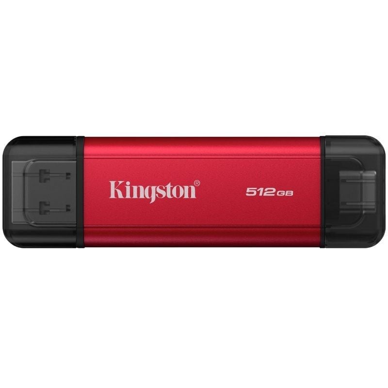 Disco Externo SSD Kingston Dual Portable SSD 512GB
USB Tipo-C y USB 3.2
Rojo