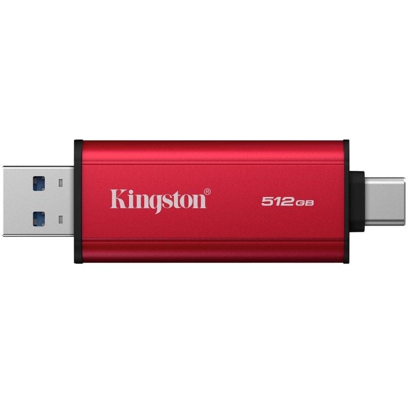 Disco Externo SSD Kingston Dual Portable SSD 512GB
USB Tipo-C y USB 3.2
Rojo