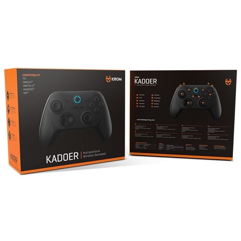 KROM Gamepad KADOER Wireless Multiplataf 5.0 Negro