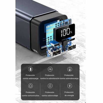 Batería Externa/Powerbank Leotec PowerBank 20000mAh PD
65W
Compatible con Portátiles