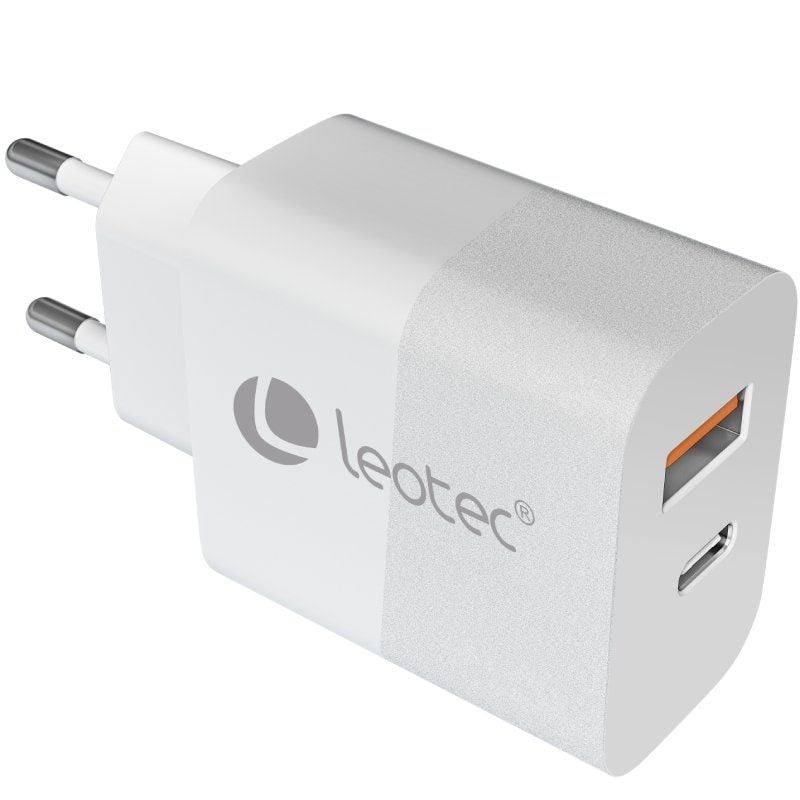 Cargador de Pared GaN Leotec LECSPH30W2W
1xUSB Tipo-C
1xUSB
30W