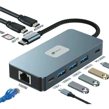 Docking USB Tipo-C Leotec LEDS02
3xUSB
1xUSB Tipo-C
1xUSB Tipo-C PD
2xHDMI 4K
1xRJ45
1xLector Tarjetas SD y MicroSD
Gris