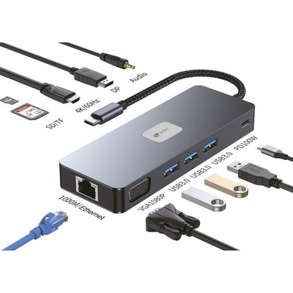 Docking USB Tipo-C Leotec LEDS03
3xUSB
1xUSB Tipo-C PD
1xHDMI 4K
1xDisplayPort
1xVGA
1xAudio
1xRJ45
1xLector Tarjetas SD y MicroSD
Gris