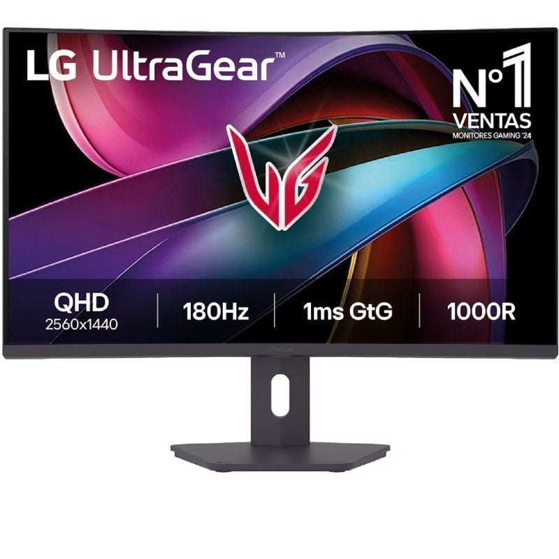 Monitor Gaming Curvo LG UltraGear 32G600A-B 31.5"
QHD
1ms
180Hz
VA
Regulable en altura
Negro