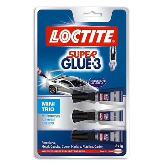 Pegamento en Tubo Loctite Super Glue-3 Mini Trio
3 x 1g