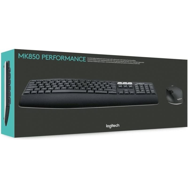 Logitech MK850 Teclado+Ratón Inalámbrico Negro