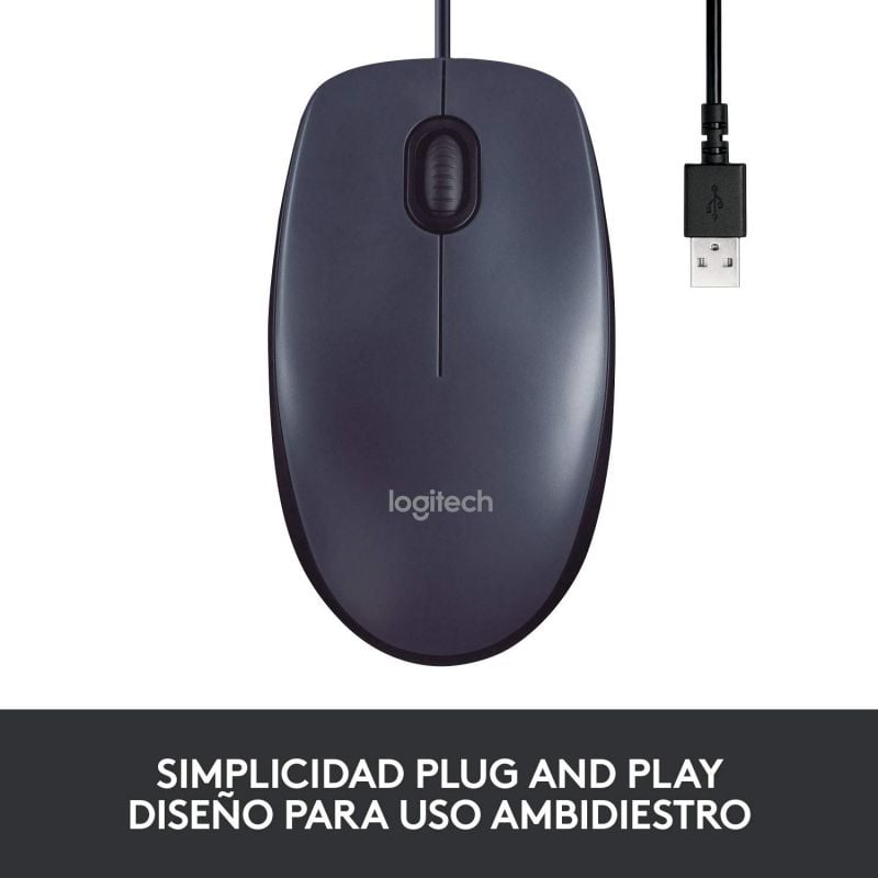 Logitech B100 Ratón Negro OEM