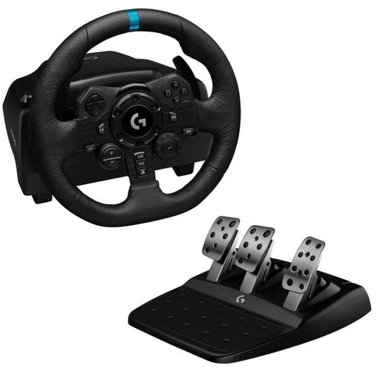 Volante con pedales logitech g923 trueforce para playstation ps5