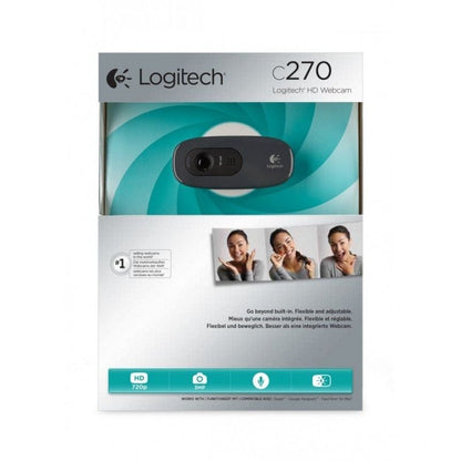 Webcam Logitech HD C270
1280 x 720 HD