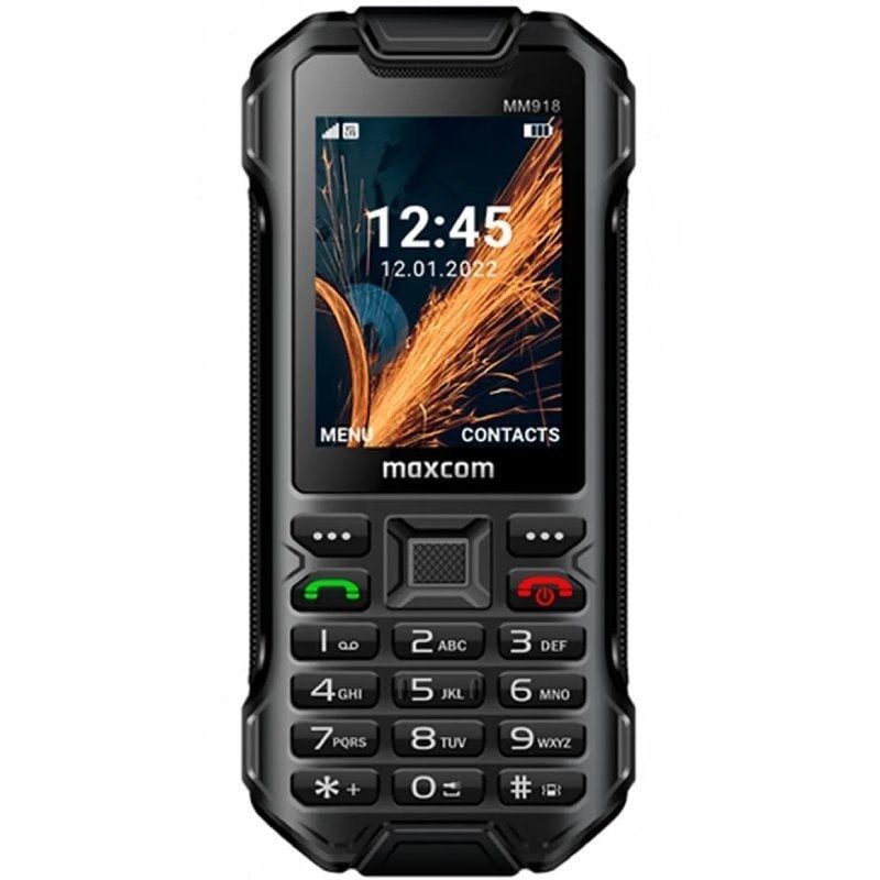Teléfono Móvil Rugerizado Maxcom Strong MM918 4G VoLTE
Negro