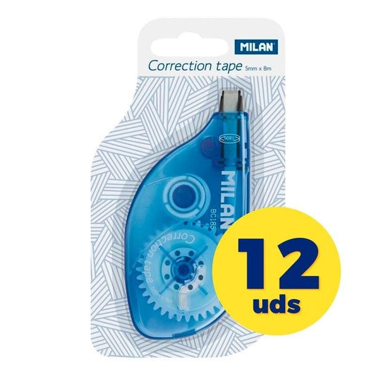 Caja de Corrector de Escritura en Cinta Milan Correction Tape 80185
5mm x 8m 12 unidades