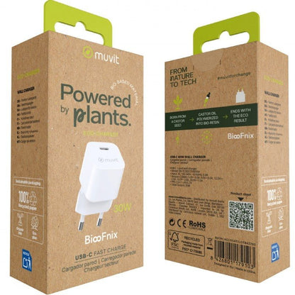 Cargador de Pared Muvit For Change MCACC0047
1xUSB Tipo-C
30W