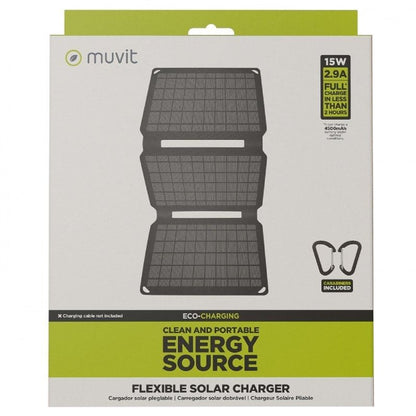 Panel Solar Portátil Muvit MCSCH0002
1xUSB
15W