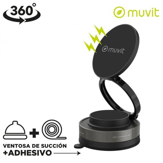 Soporte de Smartphone para Coche Muvit For Change MCCHL0035
Negro