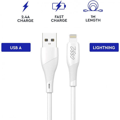 Cable USB 2.0 Lightning Myway MWUSC0021
USB Macho - Lightning Macho
1m
Blanco