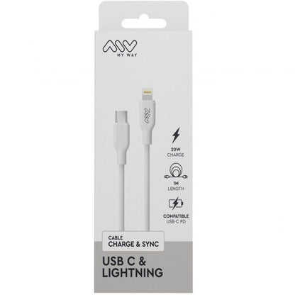 Cable USB 2.0 Tipo-C Lightning Myway MWUSC0023
USB Tipo-C Macho - Lightning Macho
1m
Blanco