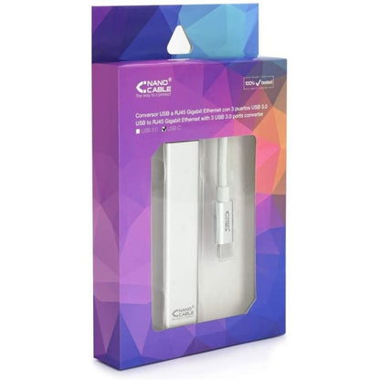 Hub USB Tipo-C Nanocable 10.03.0404
3xUSB
1xRJ45
Gris