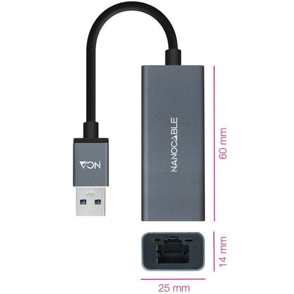 Adaptador USB 3.0 - RJ45 Nanocable 10.03.0405
1000Mbps
