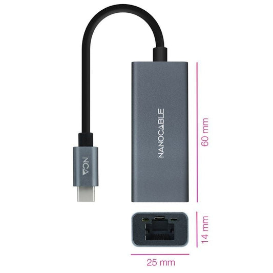 Nanocable Conversor USB-C Ethernet Gigabit
