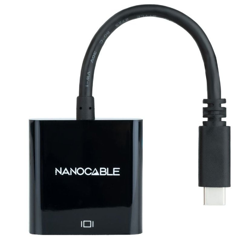 Cable Conversor Nanocable 10.16.4101-BK
USB Tipo-C Macho - VGA Hembra